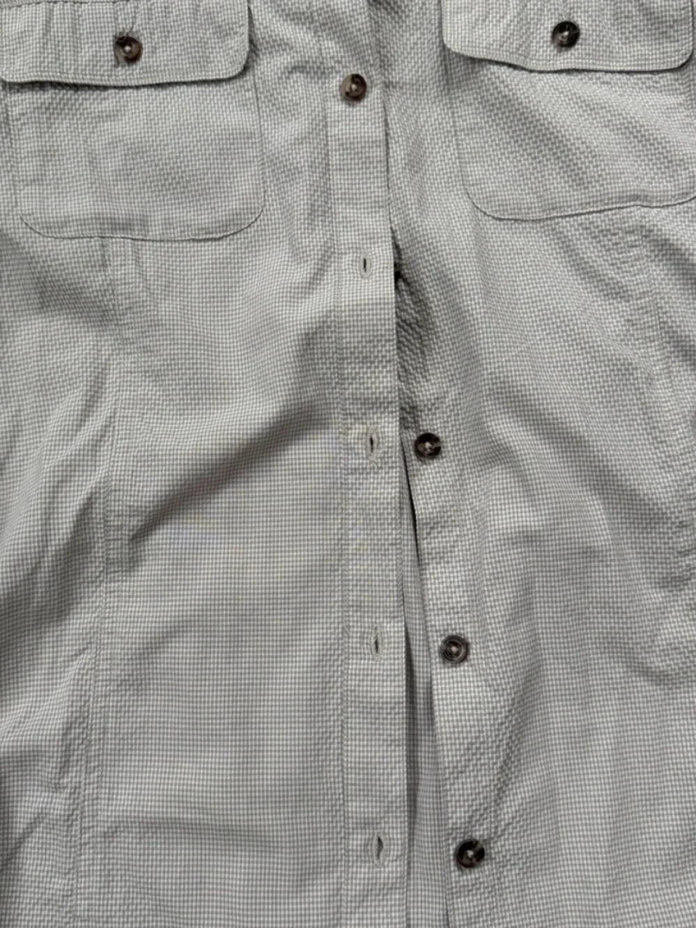 EMS Men's Long-Sleeve Button-Down Shirt - Olive Green & Light Gray